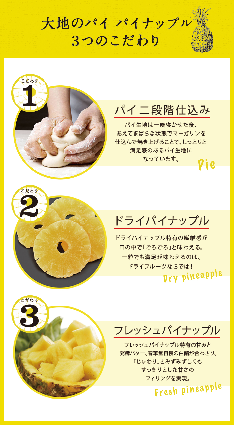 大地のパイ パイナップル 美味しさの秘密 こだわり